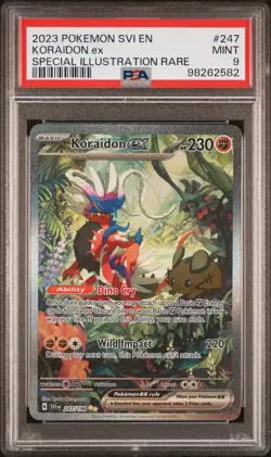2023 POKEMON SVI EN-SCARLET & VIOLET SPECIAL ILLUSTRATION RARE KORAIDON EX PSA 9 - Image 1