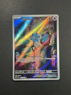 Bronzor 2024 Scarlet & Violet Temporal Forces 170/162 Illustration Rare Pokemon - Image 1