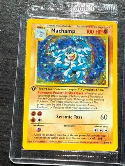 Pokemon TCG Machamp Base Set 8/102 Holo 1st Edition Holo Rare Sealed - Image 1