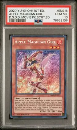 Apple Magician Girl Yugioh 2020 MVP1-ENS15 Secret Rare 1st Edition PSA 10 - Image 1