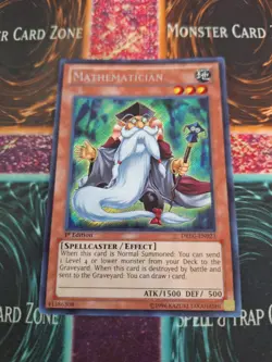 Yugioh Mathematician DRLG-EN023 Secret Rare 1st Edition Near Mint - Image 1