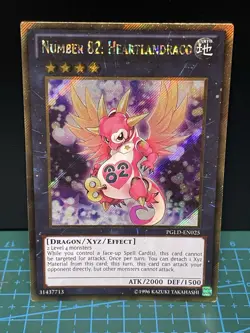 Number 82: Heartlandraco - Gold Secret Rare PGLD-EN025 - LP - YuGiOh - Image 1