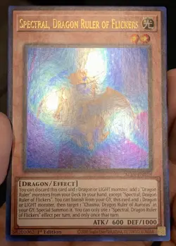 Yugioh Spectral Dragon Ruler of Flickers ALIN-EN018 Ultra Rare NM/VLP w/Tracking - Image 5