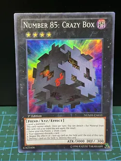 Yugioh Number 85: Crazy Box NUMH-EN033 1ST Super Rare LP - Image 1