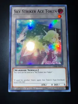 Yugioh Sky Striker Ace Token - OP08-EN026 - Super Rare - Unlimited Edition LP - Image 1