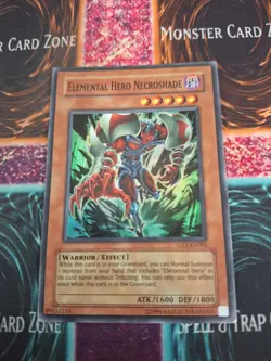 Yugioh Elemental Hero Necroshade GX1-EN001 Super Rare Unlimited NM/LP - Image 1