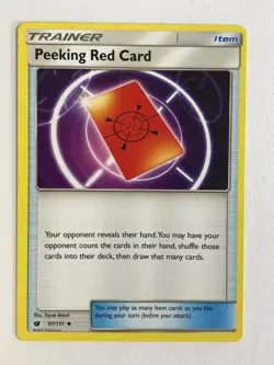 Pokemon TCG Crimson Invasion Peeking Red Card 97/111 Near Mint - Image 1