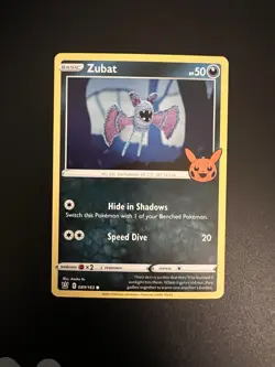 Zubat 089/163 Pokemon Card Trick or Trade 2022 Pumpkin Pikachu Stamp Halloween - Image 1