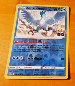 POKEMON GO FRANCAISE CARD REVERSE HOLO CARTE ARTIKODIN 024/078 FR JCC NM 2022 - Image 1