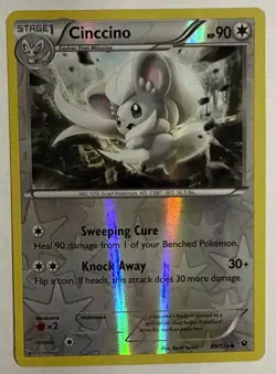 2016 Cinccino 89/124 Reverse Holo XY Fates Collide Pokemon TCG Card NM - Image 1