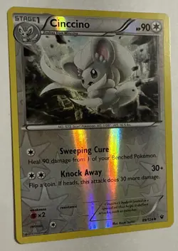 2016 Cinccino 89/124 Reverse Holo XY Fates Collide Pokemon TCG Card NM - Image 2