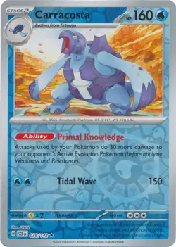 Carracosta 038/142 Stellar Crown Reverse Holo Pokemon Card NM - Image 1