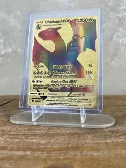 Charizard GX Rainbow Gold Metal Card 150/147 🔥- Collector’s Gem RARE - Image 2
