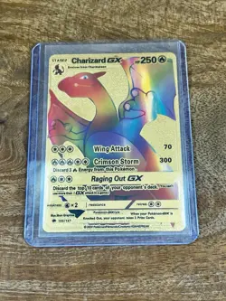 Charizard GX Rainbow Gold Metal Card 150/147 🔥- Collector’s Gem RARE - Image 5