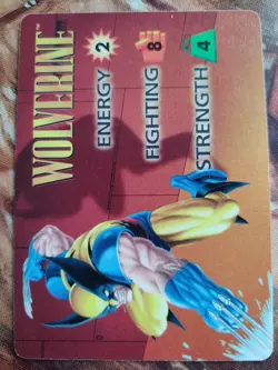 OverPower Original Marvel Fleer 1995 Wolverine Hero Character Card Rare LP - Image 1