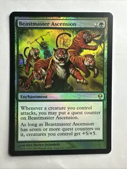 Beastmaster Ascension Zendikar Foil 159/249 2009 Magic: The Gathering Card NM - Image 1