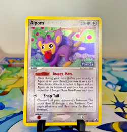 Pokemon Aipom Holofoil Card Stamped, EX Unseen Forces 34/115 LP - Image 1
