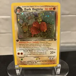 Pokemon TCG Team Rocket Dark Dugtrio Holo Rare Card First Edition 6/82 NM - Image 1