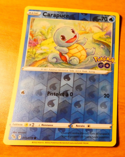 POKEMON GO FRANCAISE CARD REVERSE HOLO CARTE CARAPUCE 015/078 FR JCC NM 2022 - Image 1