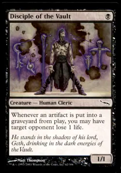 MTG Disciple of the Vault LP Light Play Mirrodin [2760] - Image 1