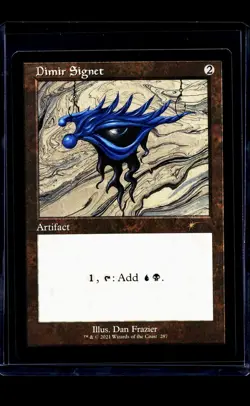 2021 MTG Magic The Gathering SLD Secret Lair Drop Retro Frame #287 Dimir Signet - Image 1