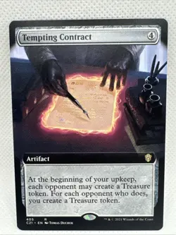 MTG - Tempting Contract (Extended Art) Commander 2021 Regular NM Pack Fresh - Image 1