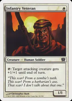 Magic the Gathering MTG - Infantry Veteran - Ninth Edition - LP - Image 1