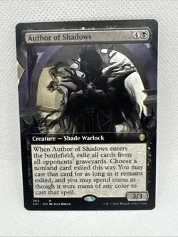 MTG - Author of Shadows (Extended Art) Commander 2021 Regular NM Pack Fresh - Image 1
