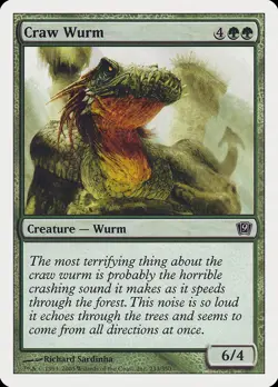 Magic the Gathering MTG - Craw Wurm - Ninth Edition - LP - Image 1