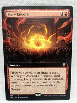 MTG - Fiery Encore (Extended Art) Commander 2021 Regular NM Pack Fresh - Image 1