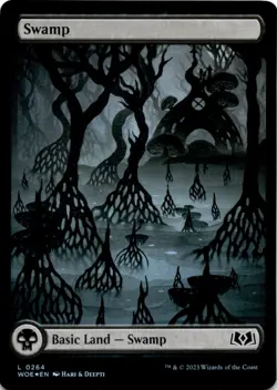 MTG Swamp (0264) Foil Wilds of Eldraine NM L Magic - Image 1
