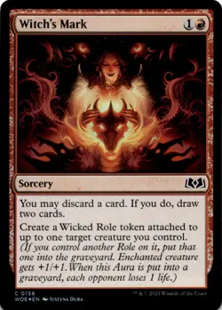 MTG Witch's Mark Foil Wilds of Eldraine NM C Magic - Image 1