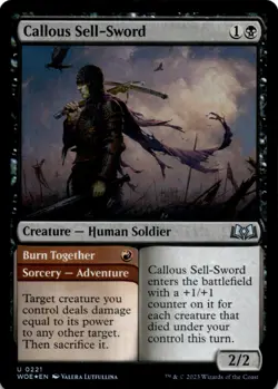 MTG Callous Sell-Sword Foil Wilds of Eldraine NM U Magic - Image 1