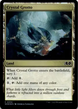 MTG Crystal Grotto Foil Wilds of Eldraine NM C Magic - Image 1