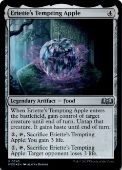 MTG Eriette's Tempting Apple Foil Wilds of Eldraine NM U Magic - Image 1