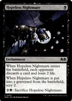 MTG Hopeless Nightmare Foil Wilds of Eldraine NM C Magic - Image 1