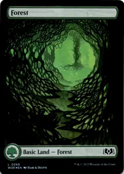 MTG Forest (0266) Foil Wilds of Eldraine NM L Magic - Image 1