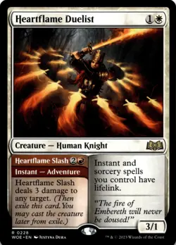 MTG Heartflame Duelist Foil Wilds of Eldraine NM R Magic - Image 1