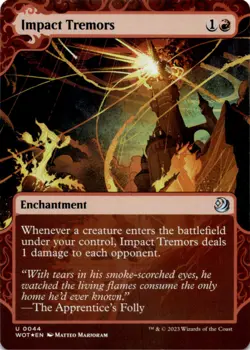 MTG Impact Tremors Foil Wilds of Eldraine: Enchanting Tales NM U Magic - Image 1