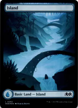 MTG Island (0263) Foil Wilds of Eldraine NM L Magic - Image 1