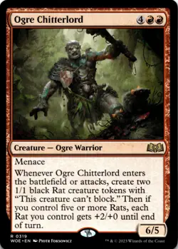 MTG Ogre Chitterlord Foil Wilds of Eldraine NM R Magic - Image 1