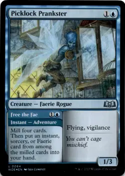 MTG Picklock Prankster Foil Wilds of Eldraine NM U Magic - Image 1