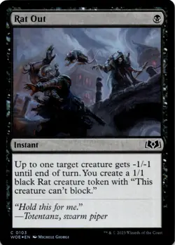 MTG Rat Out Foil Wilds of Eldraine NM C Magic - Image 1