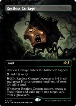 MTG Restless Cottage (Borderless) Foil Wilds of Eldraine NM R Magic - Image 1