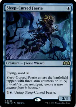 MTG Sleep-Cursed Faerie Foil Wilds of Eldraine NM R Magic - Image 1