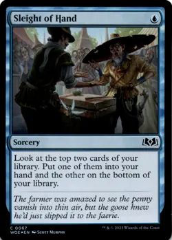 MTG Sleight of Hand Foil Wilds of Eldraine NM C Magic - Image 1