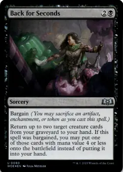MTG Back for Seconds Foil Wilds of Eldraine NM U Magic - Image 1