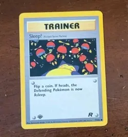 Pokemon Sleep! 1st Edition 79/82 Team Rocket TCG Trainer Card 1999 Vintage NM - Image 3