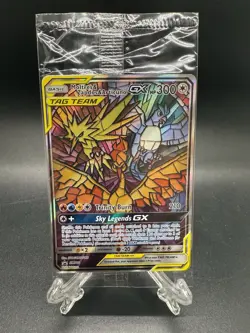 SEALED Moltres & Zapdos & Articuno GX SM210 Black Star Promo Full Art Pokemon #4 - Image 1