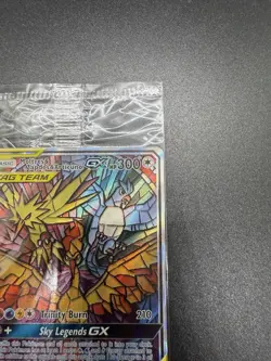 SEALED Moltres & Zapdos & Articuno GX SM210 Black Star Promo Full Art Pokemon #4 - Image 5
